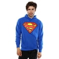 thumbnail image 2 of Superman - Sudadera con capucho y escudo para hombre (Azul), 2 of 3