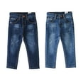 thumbnail image 5 of GYRATEDREAM Toddler Boys' Regular Straight-Fit Jeans, Kids Stretch Slim Straight Leg Denim Jean, Zipper Fly & Button Closure for 2-14Y, 5 of 6