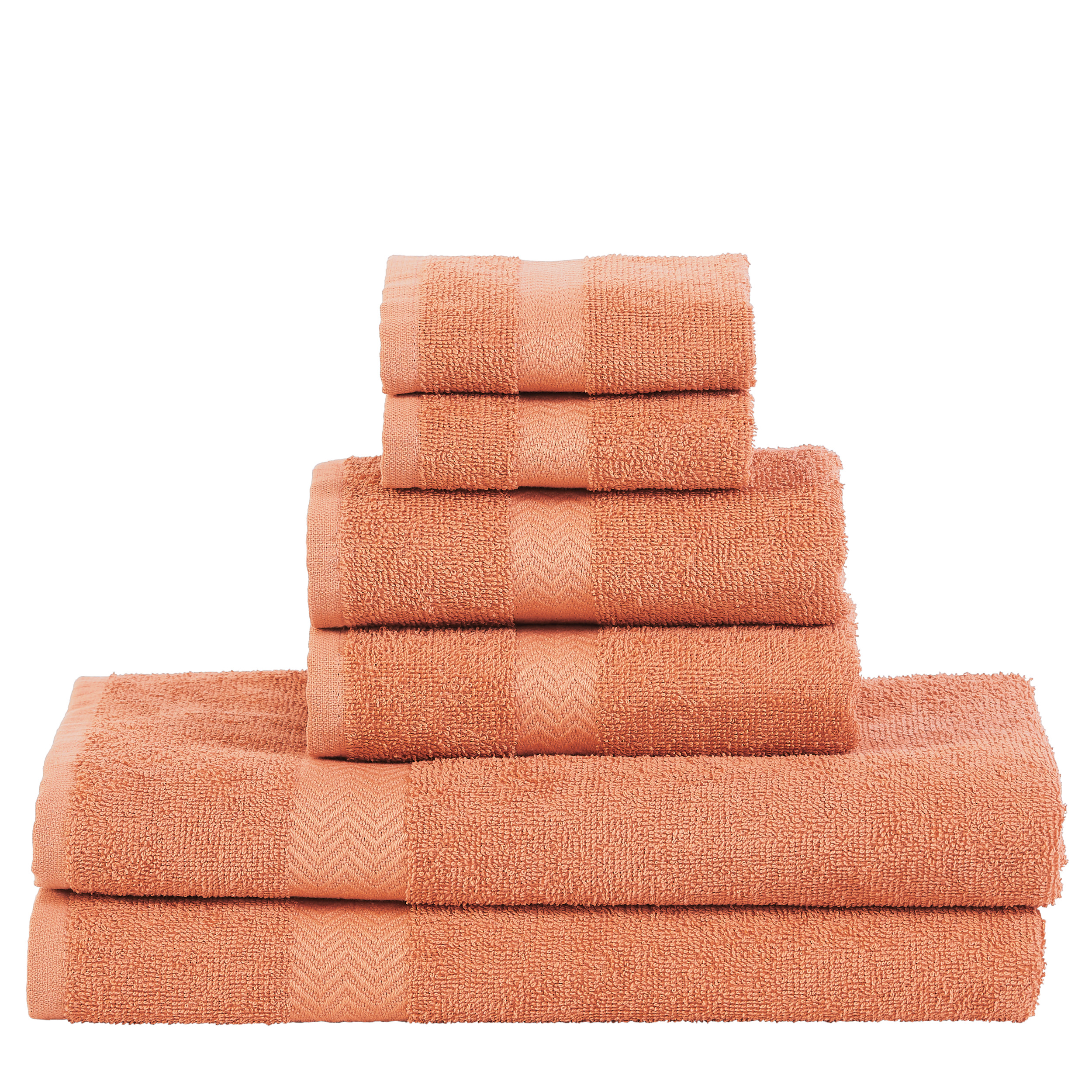 Impressions Bolingbroke EcoFriendly Cotton Bath Towels, 6Piece Towel