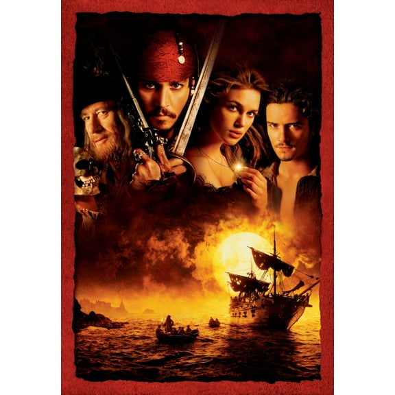 Pirates Of The Caribbean Cast No Text Movie Poster 16in x 24in 16x24 Square Adults Poster Time