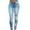 Blue, variant on Mid Rise Jeans for lady Women Skinny Ripped Jeans, Mid Waisted Stretch Butt Lifting Jean Pants Slim Fitting Denim Trousers Blue XL