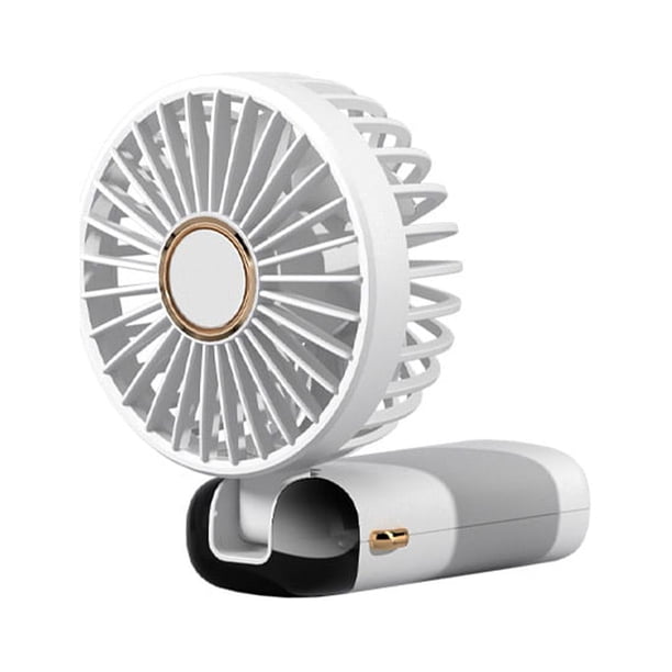 Mini ventilador USB portátil Bewildely ajustable para dormitorio gimnasio cuello colgante blanco