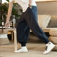 thumbnail image 6 of Mens Casual Drop-crotch Pants Sport Gym Yoga Baggy Streetwear Long Trousers, 6 of 11