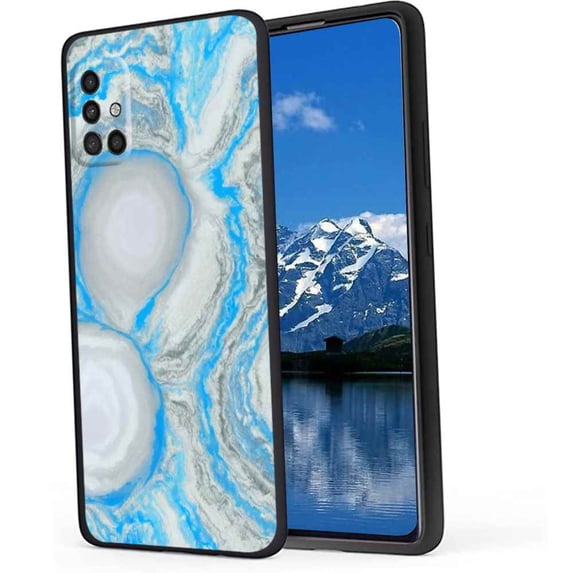 Blue-Marble-61 Phone Case, Degined for Samsung Galaxy A51 4G Case Men Women, Flexible Silicone Shockproof Case for Samsung Galaxy A51 4G