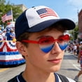 thumbnail image 4 of Star Sunglasses for Women Men, Patriotic Rimless Star Shaped Sunglasses in Red White Blue, USA Independence Day Accessories for 4th of July Memorial Day Beach Pool Birthday Party Favors, 4 of 6