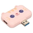 thumbnail image 3 of USB Hub, Cartoon High Speed Transmission Plug And Play Multifunction 3 In 1 USB Dock Station  For Home For Mouse For Laptop White,Pink, 3 of 8
