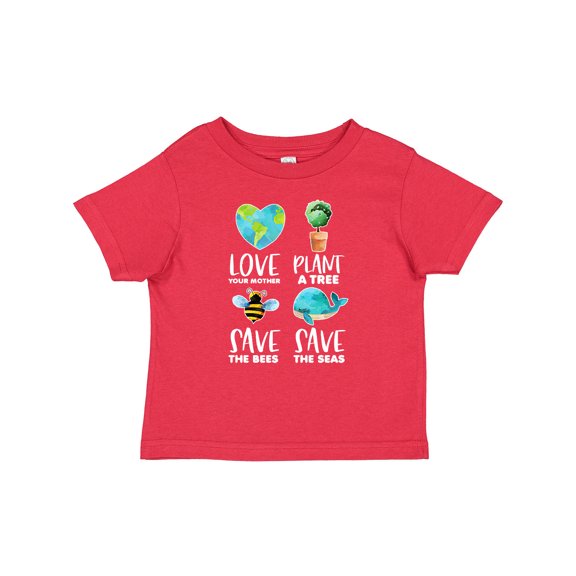 Inktastic Earth Day Plant a Tree Save the Bees Save the Seas Love Your Mother Earth Boys or Girls Baby T-Shirt