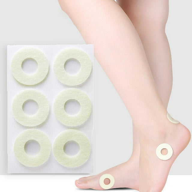 6 almohadillas , almohadillas para , cojines de maíz para reducir el dolor de pies y talones para hombres y mujeres, hechos , ronda Redondo Yinane Cojines de fieltro para callos