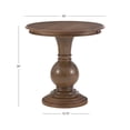 thumbnail image 5 of Powell Elissa Round Pedestal Indoor Accent Side Table, 26" Tall, Natural, 5 of 8