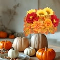 thumbnail image 5 of XIA0LE 1 Bundles Fall Flowers Artificial Sunflowers Maple Leaf Bouquet, Faux Sunflowers With Fall Chrysanthemums Flower Arrangements For Home Decoration Cemetery Grave Fall Decor Thanksgiving, 5 of 6
