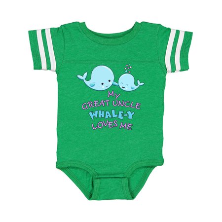 

Inktastic My Great Uncle Whale-y Loves Me Gift Baby Boy or Baby Girl Bodysuit