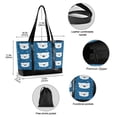 thumbnail image 2 of FORMRS Canvas Laptop Tote Bag for Women with 15.6" Computer Compartments Shoulder Handbag, Blue Polar Bear, 2 of 7