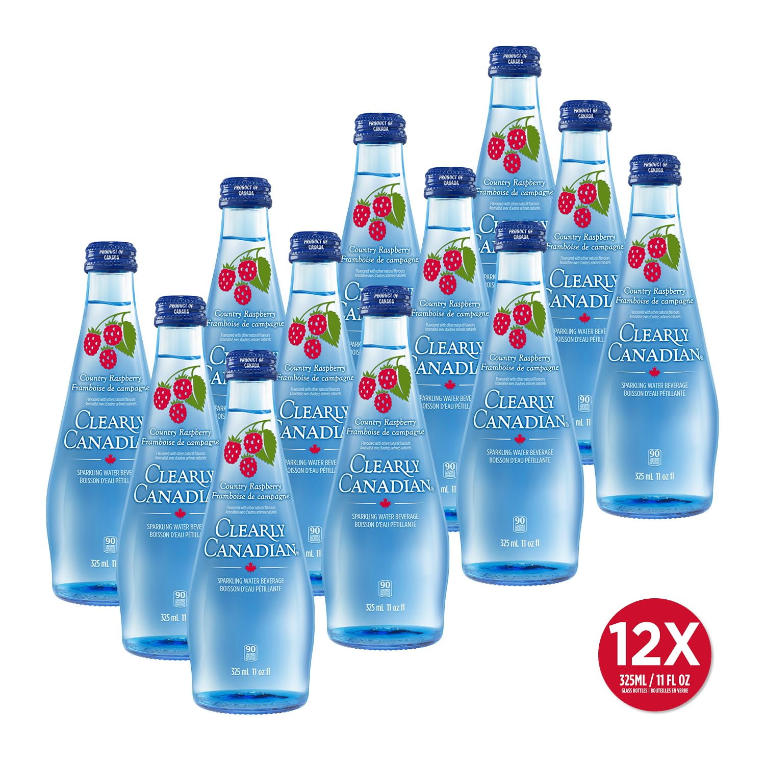 Clearly Canadian Sparkling Flavored Water (Country Raspberry, 12 Pack)