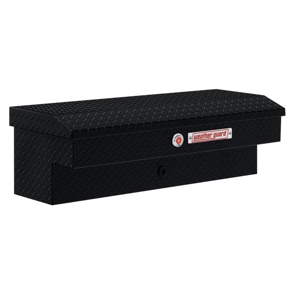 Weather Guard Tool Box 184-5-04 Lo-Side; Single Lid; Powder Coated; Gloss Black; Aluminum; 3 Cubic Feet Capacity