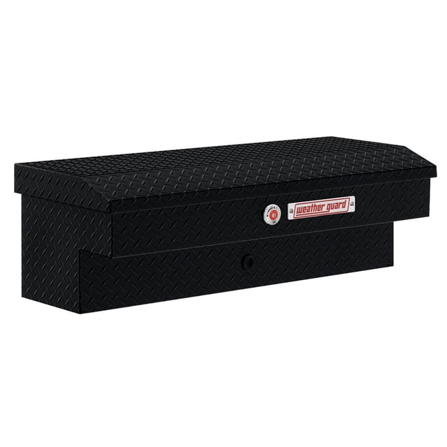 Weather Guard Tool Box 184-5-04 Lo-Side; Single Lid; Powder Coated; Gloss Black; Aluminum; 3 Cubic Feet Capacity
