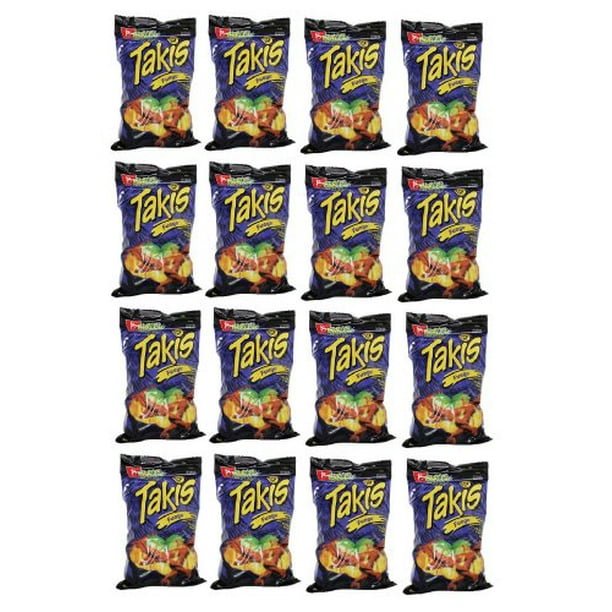 Barcel Takis Fuego Corn Snack Hot Chili Pepper & Lime 16 Bags X 4