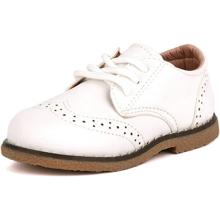 Toddler Boys Girls Dress Shoes Kids Classic Perforated Flats