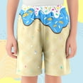 thumbnail image 2 of Glisme Summer Shorts For Boys Casual Shorts Athletic Gym Shorts Elastic Waist With Pockets Ice Cream Waffle Print Sports Shorts Durable Pants Size 9-10 Years Sky Blue, 2 of 4