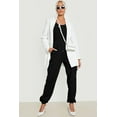 thumbnail image 4 of Ushdele Stylish Black Waffle Cargo Jogger Pants - High Waist, Comfort Fit, All Sizes Available, 4 of 8