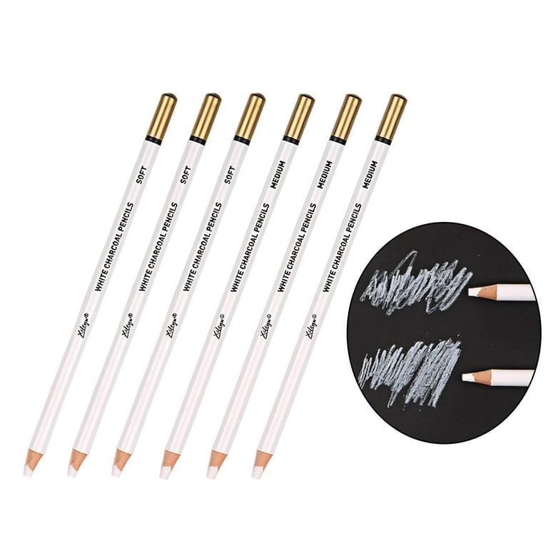 Bview Art 6Pcs Eraser Pencils with Brush for Artists Beginner Eraser Pencils  for Sketching Charcoal Drawings