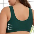 thumbnail image 6 of UOCUFY Women Plus Size Front Closure Wire Free Bra Striped Seamless Support Bralette Comfort Everyday, 6 of 9