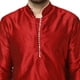 SKAVIJ Hommes Kurta Pyjama Mis Art Soie Indien Robe de Soirée de Mariage Red S – image 3 sur 6