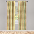 thumbnail image 3 of Ambesonne Abstract Curtains, Retro Geometric Stripe, Pair of 28"x63", Multicolor, 3 of 5