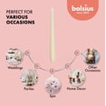 thumbnail image 4 of Bolsius Ivory Taper Candles, 10" European Quality Dripless Unscented Candles, 8 Hour Long Candle Sticks, 4-Pack, 4 of 9