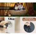 thumbnail image 6 of Oversize Human Dog Bed Memory Foam Bed with Plump Pillow and Blanket Khaki 71"L x 45"W x 12"Th, 6 of 9