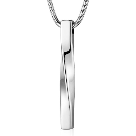 Cremation Jewelry for Ashes Twist Ashes Necklace Urn Necklace for Ashes Cremation Necklace Stainless Steel Urn Pendant Memorial Keepsake for Women Men