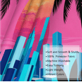 thumbnail image 5 of Retro Futuristic Tapestry, Pink Sunset Cityscape Wall Hanging, 80s Aesthetic Party Decor, Wall Hanging Decor for Living Room Bedroom Dorm 50x60 in, 5 of 9