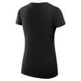 thumbnail image 3 of Women's G-III 4Her by Carl Banks Black Miami Marlins Leopard Heart Fitted V-Neck T-Shirt, 3 of 3
