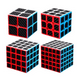 thumbnail image 1 of Cubo Rubik 2x2 3x3 4x4 5x5 Fibra De Carbono Profesional Negro, 1 of 5