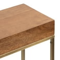 thumbnail image 3 of Kate and Laurel Karlsen Mid-Century Wood and Metal Narrow Side Table, 16 x 24 x 8, Walnut Brown and Brass, Slim Bedroom Nightstand with Mixed Materials Design, 3 of 8