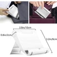 thumbnail image 5 of Cell Phone Stand for Desk Foldable, Desk Phone Holder Stand for Office Kitchen Travel, Mobile Phone Stand for Tablet Stand Phone Dock Cradle Compatible with iPad Switch, All Smartphone (White), 5 of 9