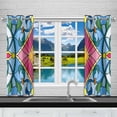 thumbnail image 2 of MKHERT Flowers and Leaves Window Curtain Kitchen Curtains Window Treatments 26x39 inch,Set of 2, 2 of 2