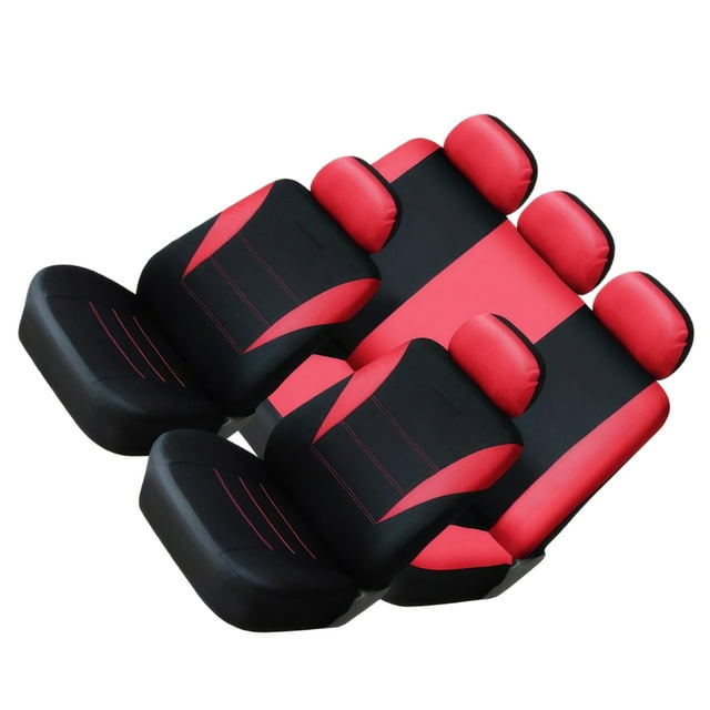 Wweixi Dustproof Seat Covers For Cars With Washable Protectors Elastic Straps And Hooks For Easy Fitting Red