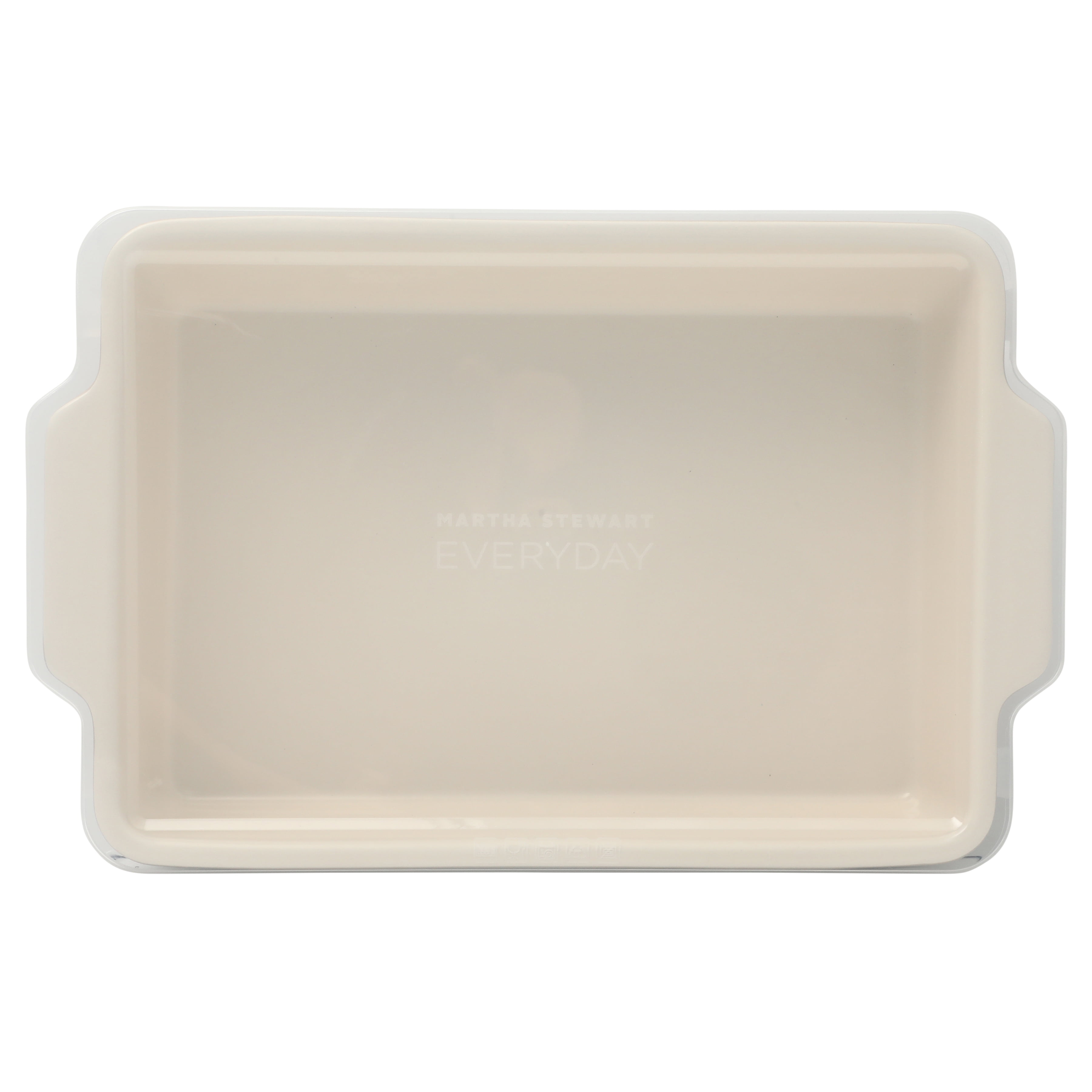 Martha Stewart Everyday Tilden 9" x 12" Stoneware Casserole Baker with Lid, Taupe