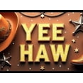 thumbnail image 4 of LUUFILx Western Cowboy Theme Backdrop Vintage Rustic Boot Hat Badge Party Decoration Photography Prop Banner for Birthday Western Party Supplies Celebration, 4 of 7