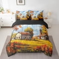 thumbnail image 2 of Homewish Rustic Cottage 7-Piece King Autumn Retro Reversible Bedding Comforter Set, 2 of 8