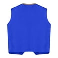 thumbnail image 4 of TSSOE Boys Arabian Prince Vest Open Front Medieval Waistcoat for Carnival Party Dress Up Royal Blue 8, 4 of 7