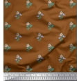 thumbnail image 1 of Soimoi Rayon Fabric Dot,Leaves & Rose Floral Printed Craft Fabric by the Yard 42 Inch Wide, 1 of 1