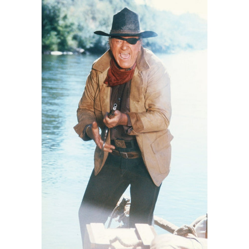 John Wayne in True Grit 24x36 Poster firing rifle - Walmart.com
