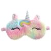 SILYINTERES Cute 3D Unicorn Sleeping Eye Covers Plush Eye Mask for Women Girls Kids Travel Nap Night Sleeping(Multicolor)