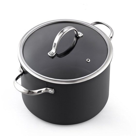 Cooks Standard Hard Anodize Stockpot with Cover, 8qt