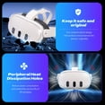thumbnail image 4 of Lens Protector Cover Accessories Compatible with Meta Quest 3, Hard Shell Protective Shell Cover, Camera Lens Protector Compatible with Oculus VR Headset Bundle-Crystal Clear, 4 of 6