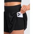 thumbnail image 5 of CRZ YOGA Softretch 2 in 1 Causal Shorts for Women High Waisted Flowy Yoga Lounge Workout with Pockets, 5 of 6