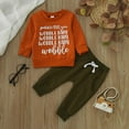 thumbnail image 5 of Xudanell Toddler Boys Girls Thanksgiving Day Preemie Clothes Boys Pullover Tops Outfits Crew Neck Baby Winter Clothes 3-6 Months Orange, 5 of 9