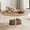 Brown and White, variant on Fnova Coffee Table with 2 - Tier Storage, 32" Round Wood Coffee Table with Metal Legs, Modern Rustic Style Center Table for Living Room, Warm Brown and Black