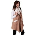 thumbnail image 4 of Le Moda Women’s Sherpa Trimmed Fleece Vest Winter Collection | One Size Fits All, 4 of 13